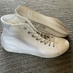 Saint Laurent Malibu Canvas Leather Sneaker - Size 10.5/11M US